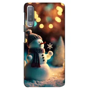 Чехлы на Новый Год Samsung Galaxy A7-2018, A750 (Снеговик праздничный)