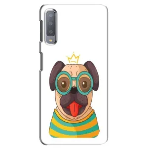 Бампер для Samsung Galaxy A7-2018, A750 с картинкой "Песики" (Собака Король)