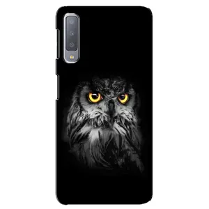 Чехлы с принтом СОВЫ для Samsung Galaxy A7-2018, A750 (Сова на чёрном)