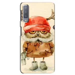 Чехлы с принтом СОВЫ для Samsung Galaxy A7-2018, A750 (Сова в шапке)