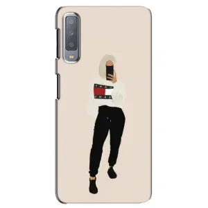 Силиконовый Чехол на Samsung Galaxy A7-2018, A750 с картинкой Стильных Девушек (Стильная)