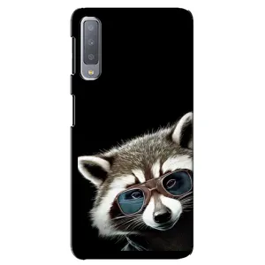 Силиконовый Чехол с Енотами на Samsung Galaxy A7-2018, A750 (Стильный Енот)