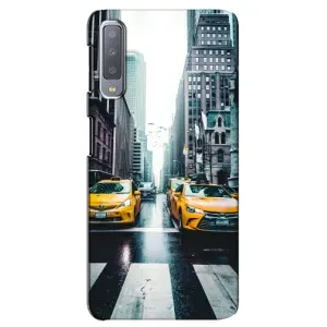 Силиконовый бампер (Работники) на Samsung Galaxy A7-2018, A750 (Такси)