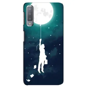 Чехол (ТПУ) с планетами на Samsung Galaxy A7-2018, A750 (To The moon)