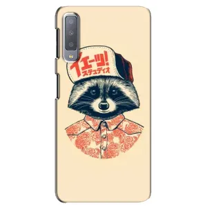Силиконовый Чехол с Енотами на Samsung Galaxy A7-2018, A750 (В кепчику)
