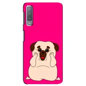 Чехол (ТПУ) Милые собачки для Samsung Galaxy A7-2018, A750 (Веселый Мопсик)