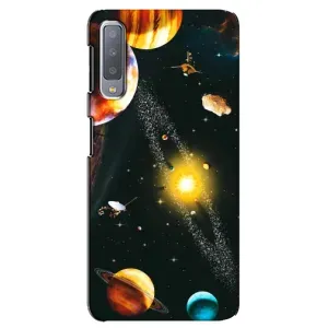 Чехол (ТПУ) с планетами на Samsung Galaxy A7-2018, A750 (Вид с космоса)