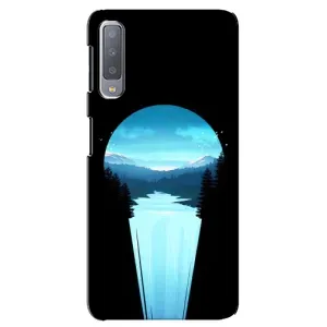 Летний Чехол на Samsung Galaxy A7-2018, A750 (Синий Водопад)