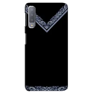 Силиконовый Чехол на Samsung Galaxy A7-2018, A750 (Воротник вышиванки)