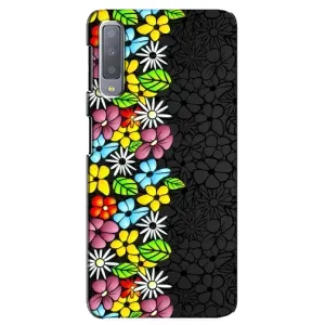 Чехол с Цветами для Samsung Galaxy A7-2018, A750 (Яркие цветы)