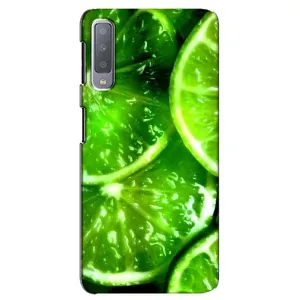 Чохол з зображенням смачної їжі для Samsung Galaxy A7-2018, A750 (Яскравий Лайм)