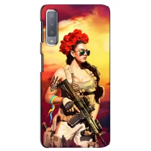 ЗСУ Чохли (TPU) для Samsung Galaxy A7-2018, A750 (Жінка солдат)