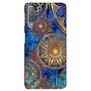 Чехлы со смыслом для Samsung Galaxy A7-2018, A750 (Золотые узоры)