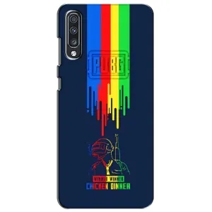 Чехол (TPU) с картинкой "Лого Пабг" на Самсунг А70 (2019) (Арт Пабг)