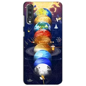 Чехол (ТПУ) с планетами на Samsung Galaxy A70 2019 (A705F) (Арт планети)