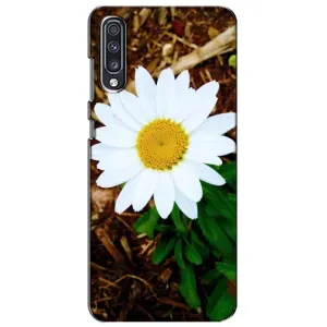 Чехол с ромашками на Samsung Galaxy A70 2019 (A705F) (Белая ромашка)