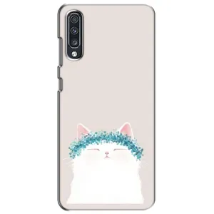 Чехол на тематику: Коты для Samsung Galaxy A70 2019 (A705F) (Белый котик)