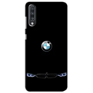Силиконовый бампер с картинкой машины на Samsung Galaxy A70 2019 (A705F) (Черный BMW)
