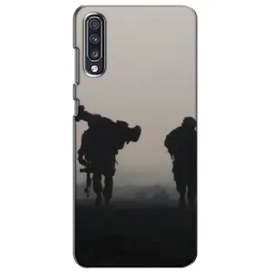 Чехлы на военную тематику для Samsung Galaxy A70 2019 (A705F) (Бой солдат)