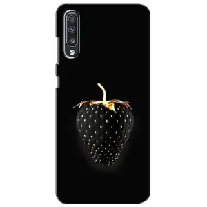 Чехол с изображением вкусной еды для Samsung Galaxy A70 2019 (A705F) (Чёрная клубника)
