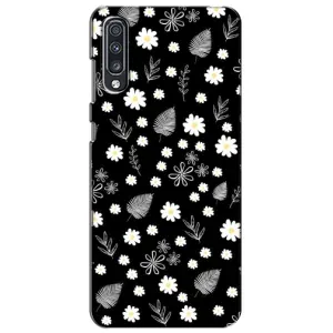 Чехлы с тематикой "ЦВЕТЫ" на Samsung Galaxy A70 2019 (A705F) (цветение на чорном)