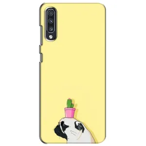Бампер для Samsung Galaxy A70 2019 (A705F) с картинкой "Песики" (Кактус на голове)