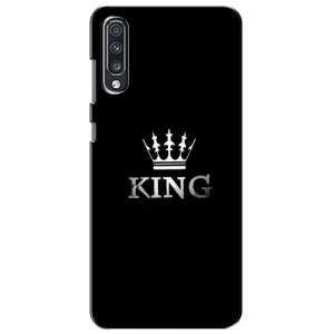 Чехол (Корона на чёрном фоне) для Самсунг А70 (2019) (KING)