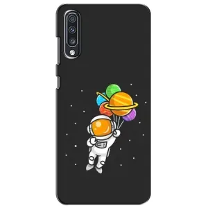 Силиконовый Чехол с принтом "Космонавты" на Samsung Galaxy A70 2019 (A705F) (Космонавт с шариками)