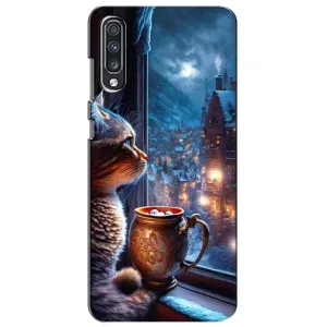 Чехлы на Новый Год Samsung Galaxy A70 2019 (A705F) (Кот новогодний)