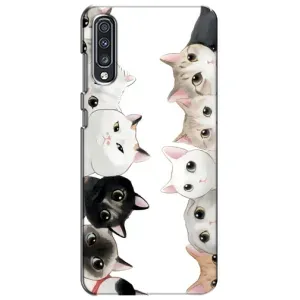 Силиконовый чехол с котиком для Samsung Galaxy A70 2019 (A705F) (Коты)