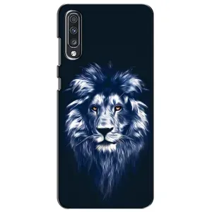 Чехол с картинкой на Samsung Galaxy A70 2019 (A705F) (Лев - синий)