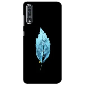 Чохол з картинками на чорному фоні для Samsung Galaxy A70 2019 (A705F) (Листя)
