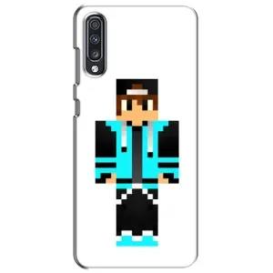 Чохли для Samsung Galaxy A70 2019 (A705F) (Персонажі МайнКрафт) (Хлопчик у блакитному)