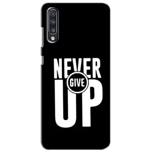 Силиконовый Чехол на Samsung Galaxy A70 2019 (A705F) с картинкой Nike (Never Give UP)