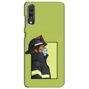 Силіконовий бампер (Працівники) на Samsung Galaxy A70 2019 (A705F) (Пожежник)