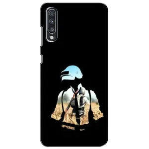 Силиконовый чехол с картинкой "Герой Pubg" на Samsung Galaxy A70 2019 (A705F) (Пубг мен)