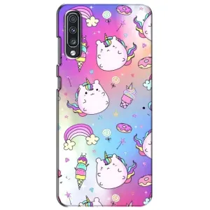 Чехол Unicorn на Samsung Galaxy A70 2019 (A705F) (Радуга и Единорог)