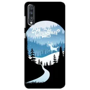 Силиконовый бампер на рождество для Samsung Galaxy A70 2019 (A705F) (Рождественский Олень)