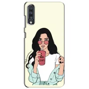 Силіконовый Чохол на Samsung Galaxy A70 2019 (A705F) з картинкой Модных девушек (З напоєм)