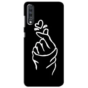 Чохол (Знак сердечка) для Samsung Galaxy A70 2019 (A705F) (Сердечко на чорному)