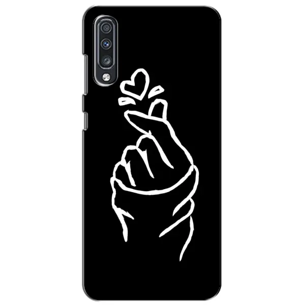 Чехол с рисунком «Сердце на черном» для Samsung Galaxy A70 2019 (A705F) Чехол с рисунком «Сердце на черном» для Samsung Galaxy A70 2019 (A705F)