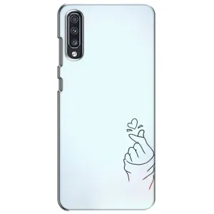 Чохол (Знак сердечка) для Samsung Galaxy A70 2019 (A705F) (Сердечко на блакитному)