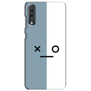 Силиконовые Чехлы (смешные стикеры) для Samsung Galaxy A70 2019 (A705F) (Серо-белый)