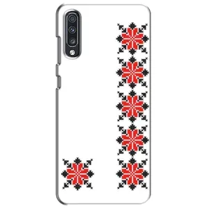 Силиконовый Чехол на Samsung Galaxy A70 2019 (A705F) с картинкой Вышиванки (Силуэт вышиванки)
