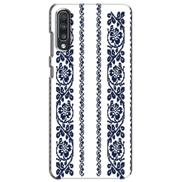 Чехол с рисунком «Синяя вышиванка» для Samsung Galaxy A70 2019 (A705F) Чехол с рисунком «Синяя вышиванка» для Samsung Galaxy A70 2019 (A705F)