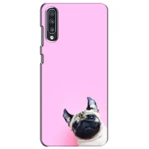 Бампер для Samsung Galaxy A70 2019 (A705F) з картинкою "Песики" (Собака на рожевому)
