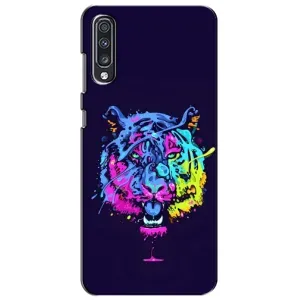 Силиконовый бампер с картинкой животных для Samsung Galaxy A70 2019 (A705F) (Тигр-Арт)