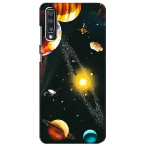 Чехол (ТПУ) с планетами на Samsung Galaxy A70 2019 (A705F) (Вид с космоса)
