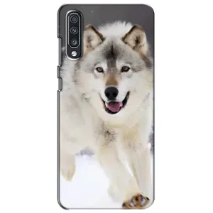 Чехол с Волком на Samsung Galaxy A70 2019 (A705F) (Волк на снегу)