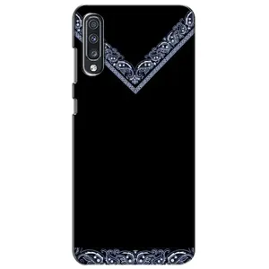 Силиконовый Чехол на Samsung Galaxy A70 2019 (A705F) (Воротник вышиванки)